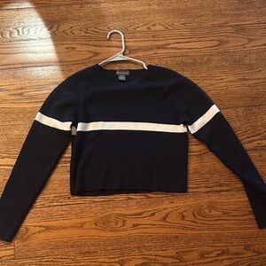 Navy and White Striped Sweater